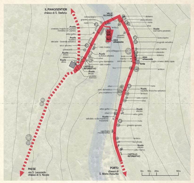 mappa percorso botanico