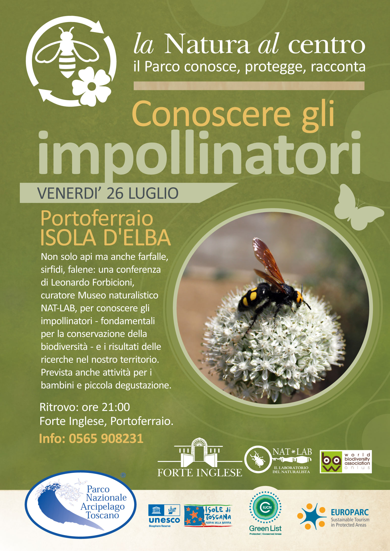 x lnatura al centro locandina WEB impollinatori